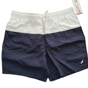 Nautica XL (38-40) Navy/White Quick Dry Swim Shorts